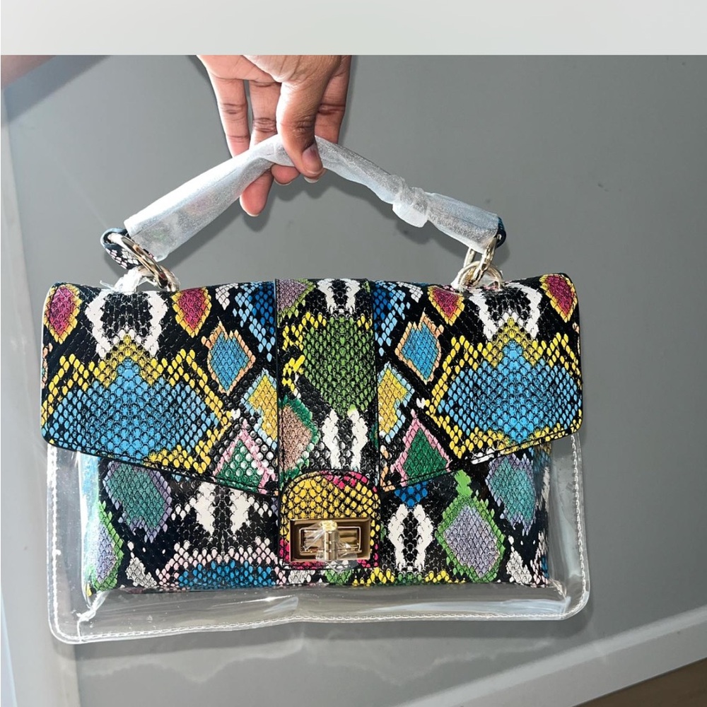 Multicolor Snakeskin Pattern Women's Bag